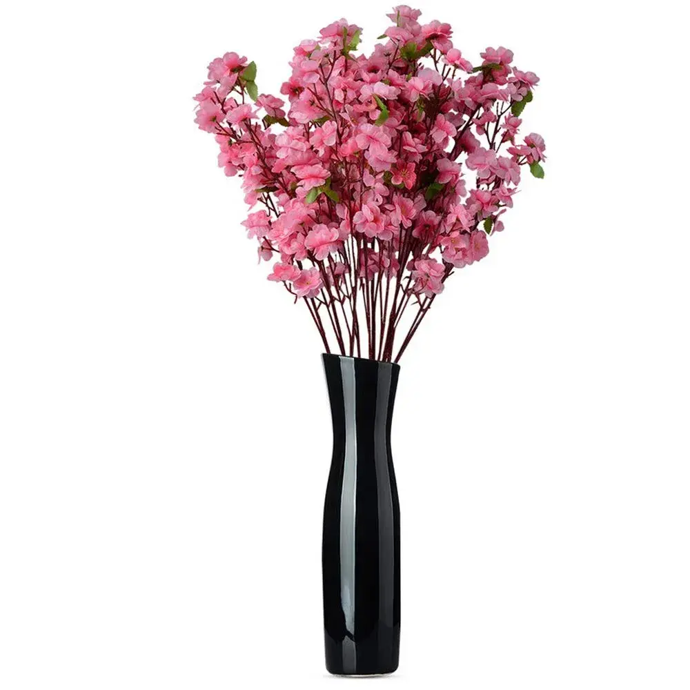 Garifon 10Pcs Artificial Peach Blossom Flowers 60cm (23in) | Silk & Plastic Stems for Wedding & Home Decor - view 3