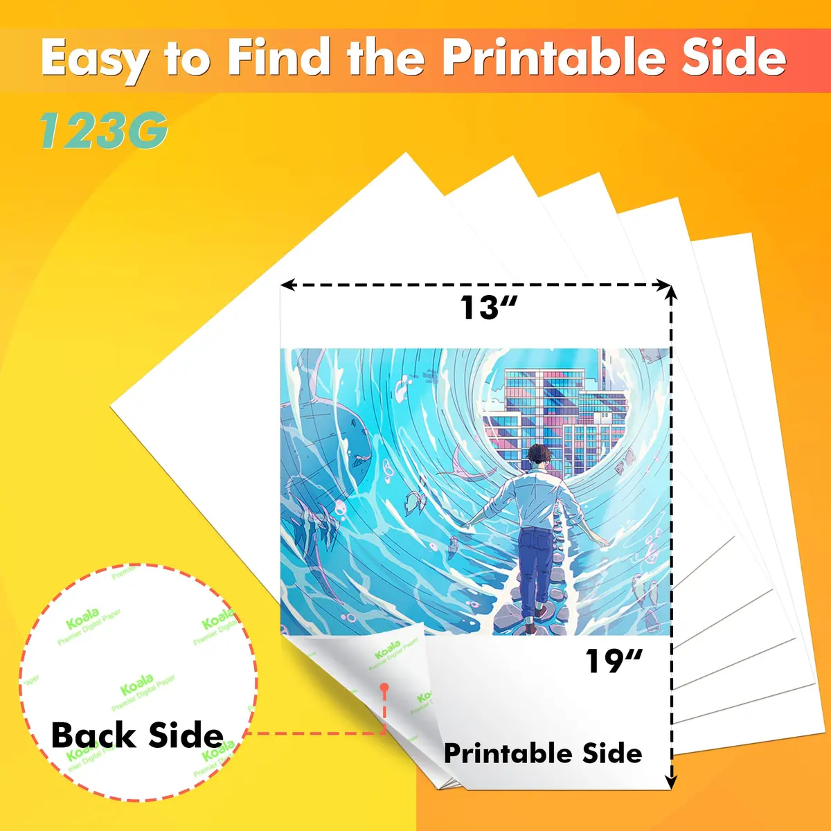 KOALA PAPER Sublimation Paper 13x19 Inch | Vibrant Full-Color Transfers - view 7