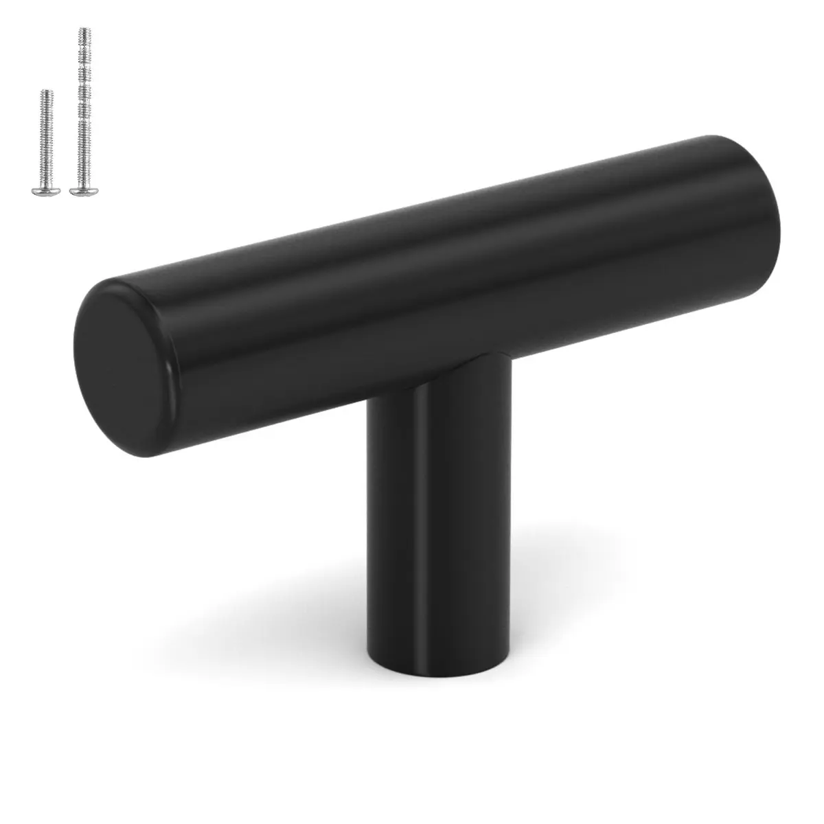 LONTAN 12 Pack Black Cabinet Knobs | Stainless Steel, 2 Inch, Modern Hardware - main product image
