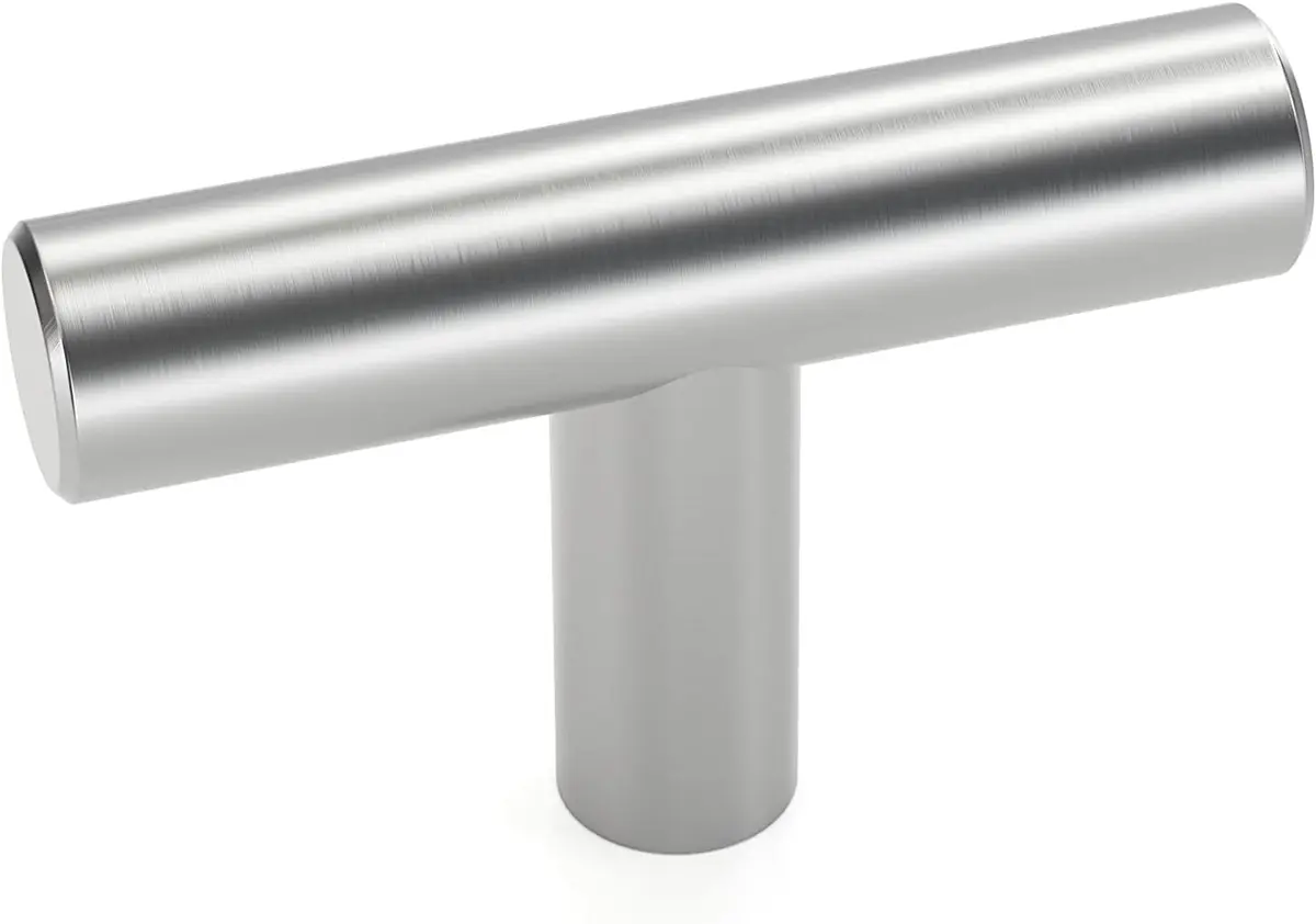LONTAN 12 Pack Brushed Nickel Cabinet Knobs 2 Inch | Stainless Steel, Easy Install, Long-Lasting Finish - main product image