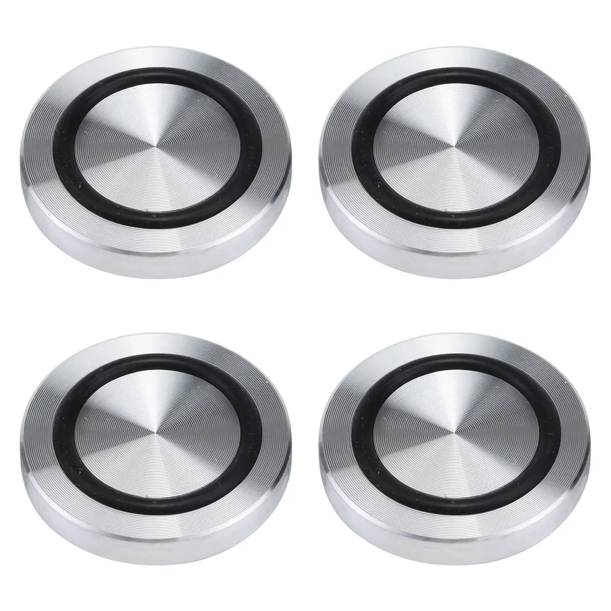Antrader Aluminum Disc with Anti-slip Rubber Ring 40mm x 7mm | Glass Table Top Adapter for Furniture - main product image