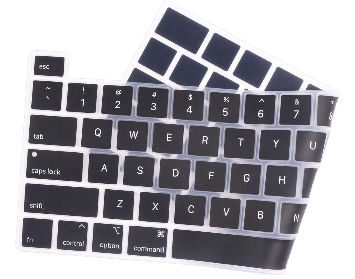 UHamn Black Silicone Keyboard Skin for MacBook Pro 16" & 13" (US Layout) | Protects from Dust & Spills - view 2