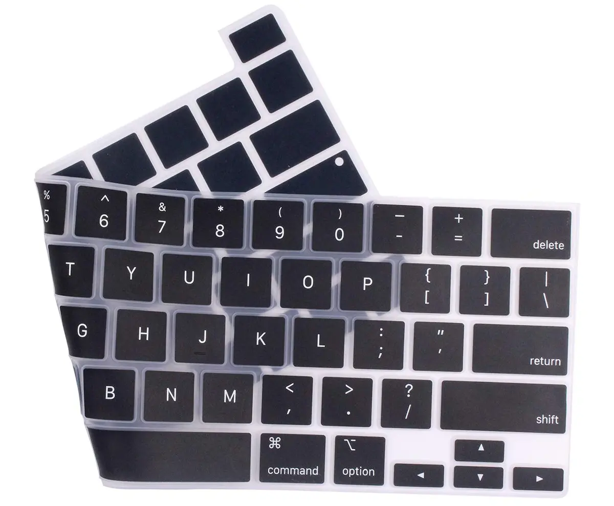 UHamn Black Silicone Keyboard Skin for MacBook Pro 16" & 13" (US Layout) | Protects from Dust & Spills - view 3
