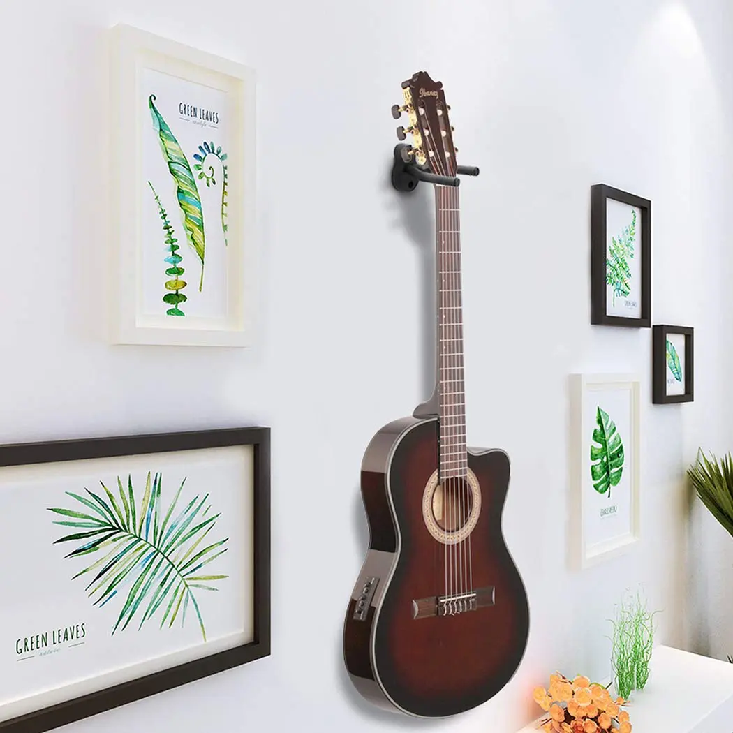 Sound harbor Guitar Wall Mount Hanger 2 Pack | Secure Steel Acoustic Electric Bass Guitar Holder - view 3