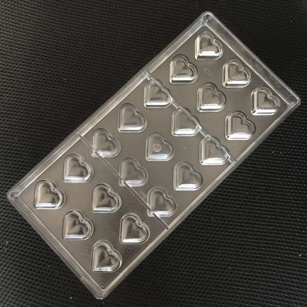 Goldbaking Polycarbonate Heart Chocolate Mold Tray 27.5cm (10.8 inch) | Professional Candy Making - view 2