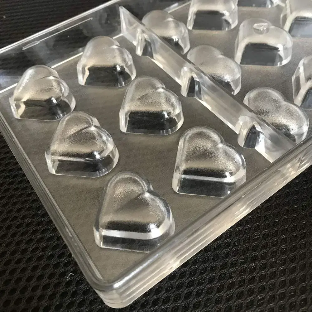 Goldbaking Polycarbonate Heart Chocolate Mold Tray 27.5cm (10.8 inch) | Professional Candy Making - view 4