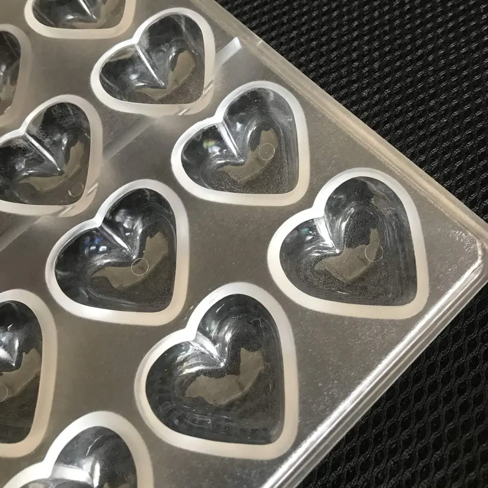 Goldbaking 3D Heart Chocolate Mold Polycarbonate 21 Cavities | Professional Gloss Finish - view 6