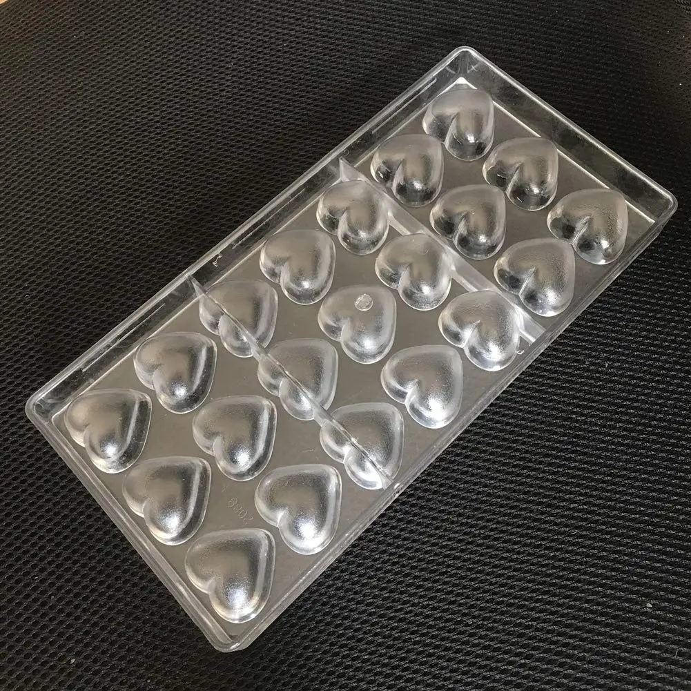 Goldbaking 3D Heart Chocolate Mold Polycarbonate 21 Cavities | Professional Gloss Finish - view 3