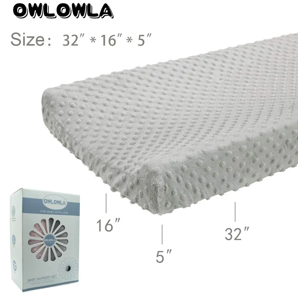 Owlowla Changing Pad Cover 16x32 Inch | Ultra-Soft Minky Baby Table Sheets for Boys & Girls - view 6