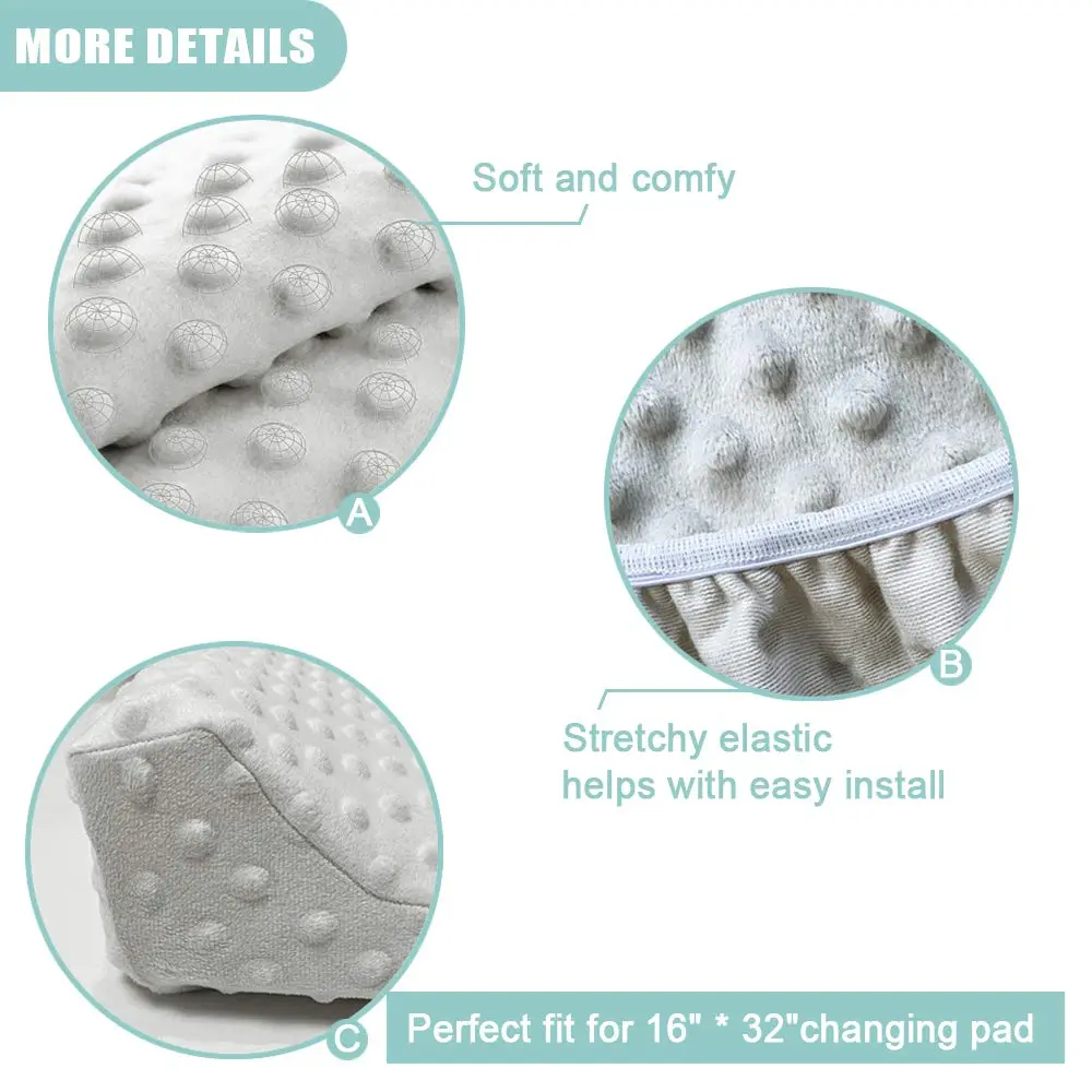 Owlowla Changing Pad Cover 16x32 Inch | Ultra-Soft Minky Baby Table Sheets for Boys & Girls - view 3