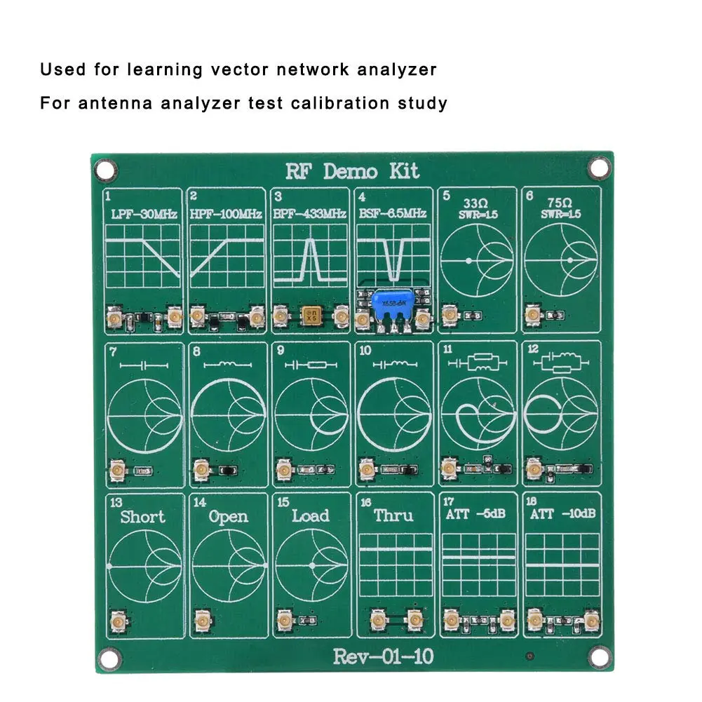 Garosa Frequency Test Board Demo Kit VNA Test Module 30MHz-433MHz | Learning Calibration Tool with 2 UFL Patch Cords - view 2