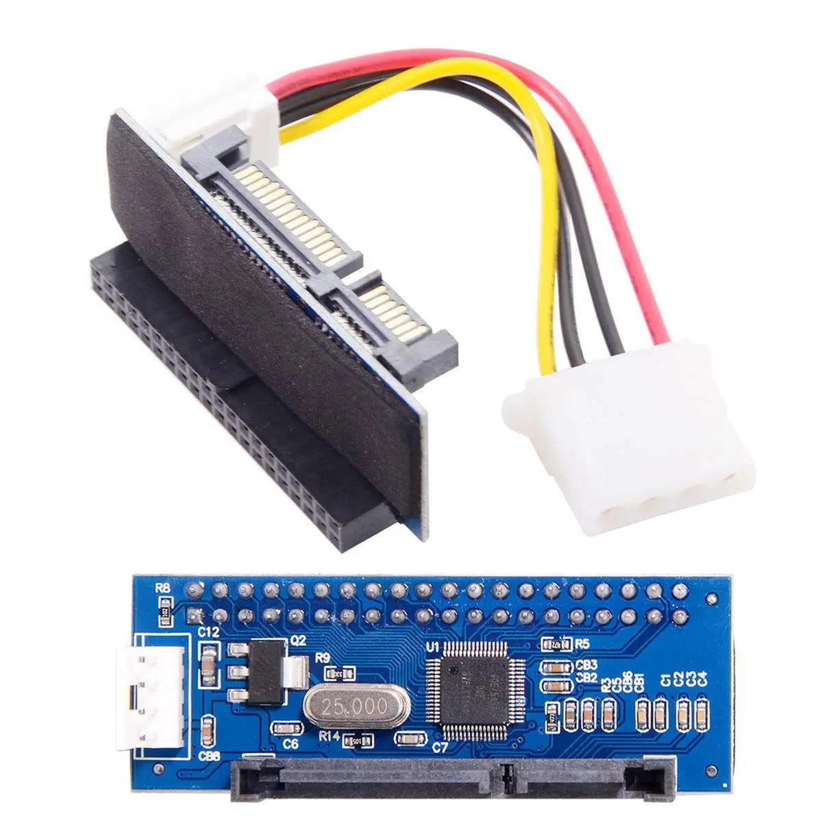 cablecc IDE/PATA 40Pin Disk to SATA Female Converter Adapter 3.5" | Supports Up to 1000GB HDD/SSD - view 5