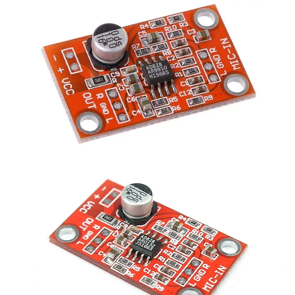 Acxico AD828 Stereo Microphone Preamplifier Board 3 Pcs | DC 3.8V-15V MIC Preamp Module - view 6