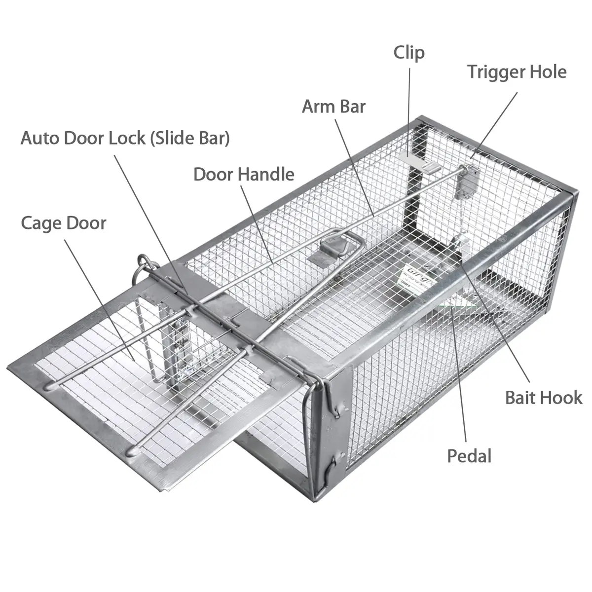 Gingbau Humane 2-Pack Rat Traps for Indoor & Outdoor Use | Live Chipmunk & Mouse Catch & Release - view 3