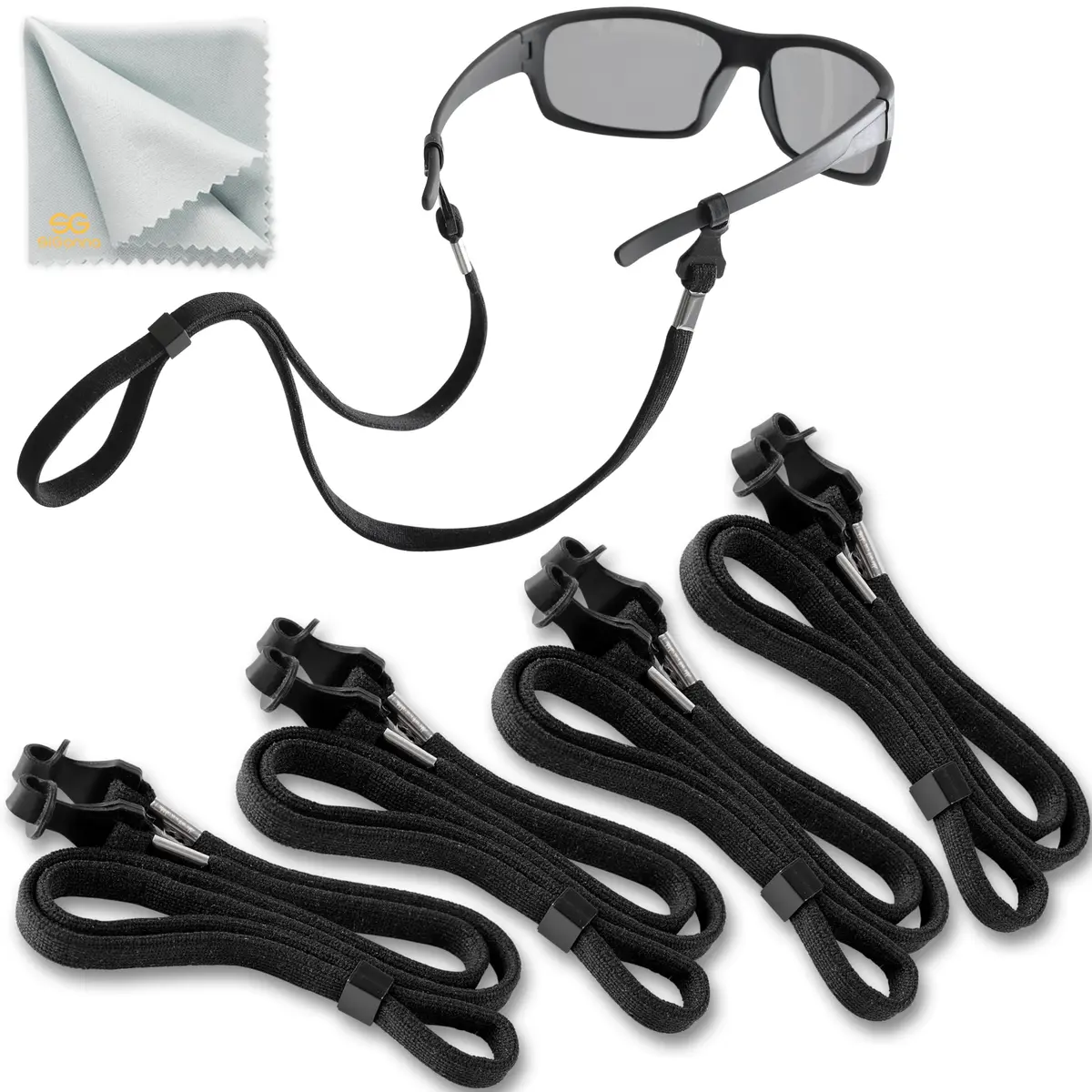 SIGONNA Eyeglasses String Holder Strap - Eyewear Chain & Lanyard for Men Women | 27" Adjustable Black - main product image