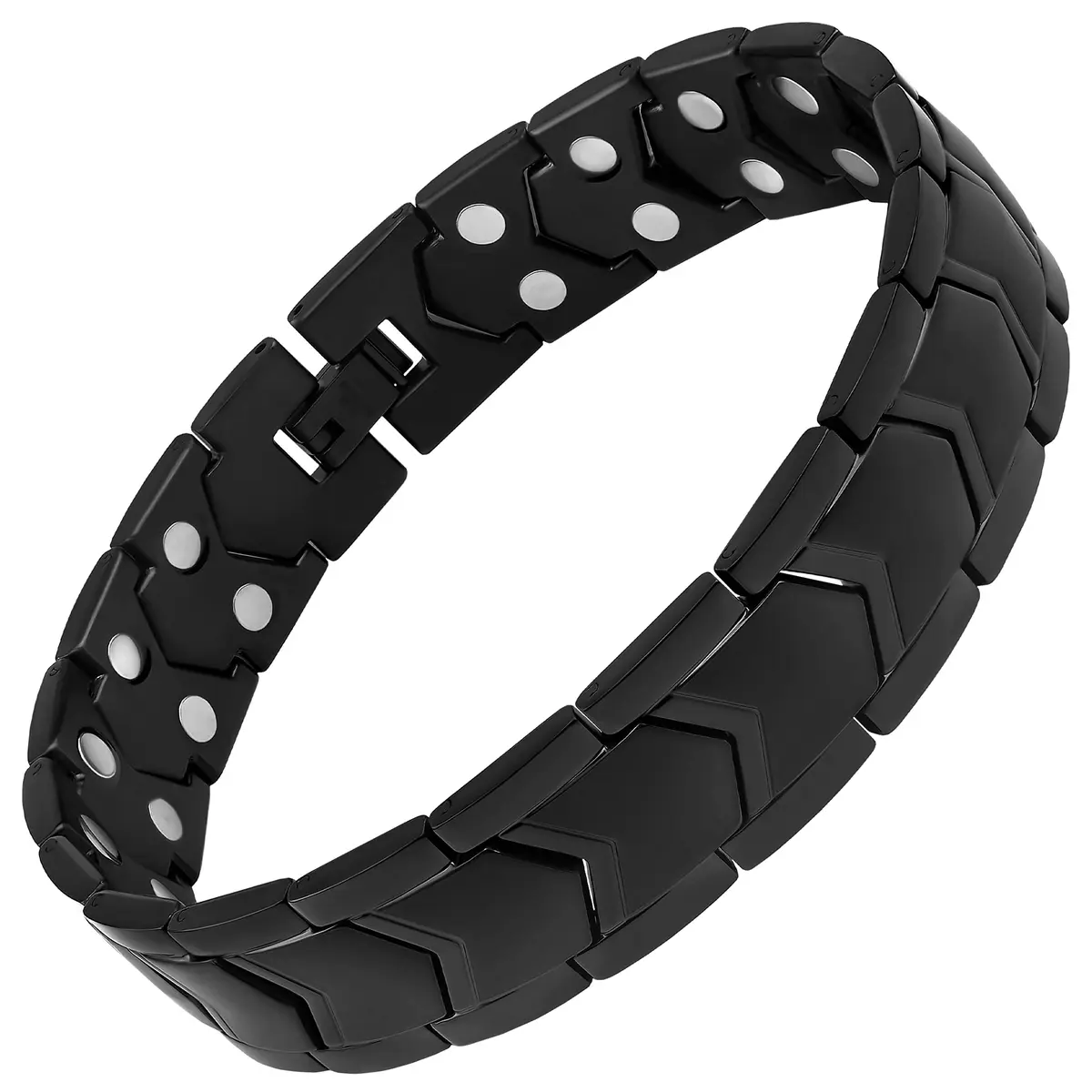 MagnetRX Ultra Strength Magnetic Bracelet for Men (Black) 23cm (9.0 inches) | 38 x 3500 Gauss Neodymium Magnets - view 9