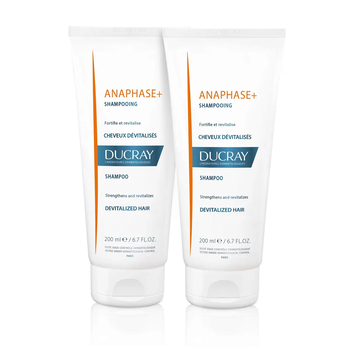 Ducray Anaphase+ Shampoo Duo 13.4 fl. oz. | Fortifies thinning hair, promotes healthy look - main product image