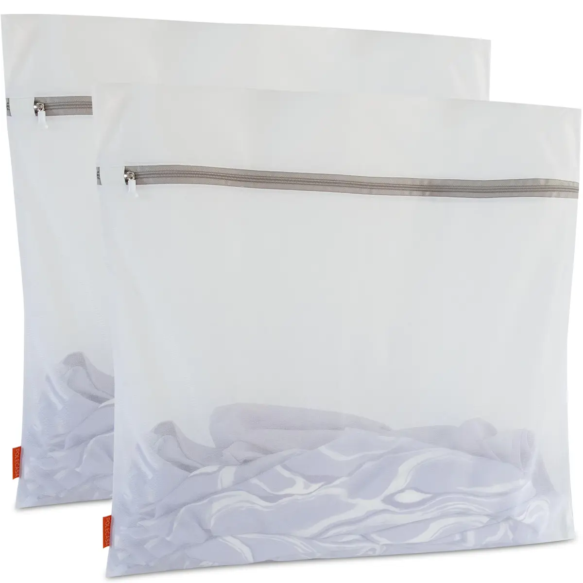 Polecasa Jumbo Mesh Laundry Bags 24x24 Inch (60x60 cm) - Pack of 2 | Protects Delicates & Bulky Items - main product image