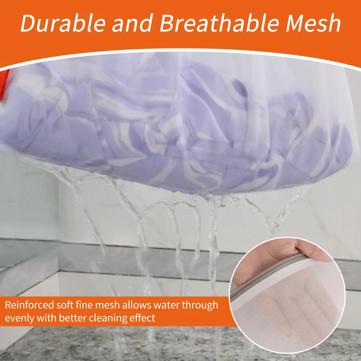 Polecasa Jumbo Mesh Laundry Bags 24x24 Inch (60x60 cm) - Pack of 2 | Protects Delicates & Bulky Items - view 3
