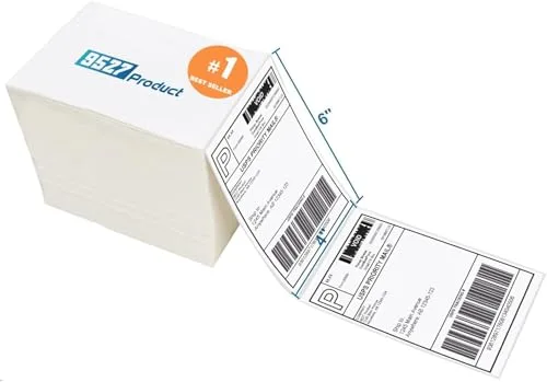 9527 Product 4"x6" Direct Thermal Shipping Labels (6 Rolls, 2700 Labels) | Professional Grade Value Pack - main product image