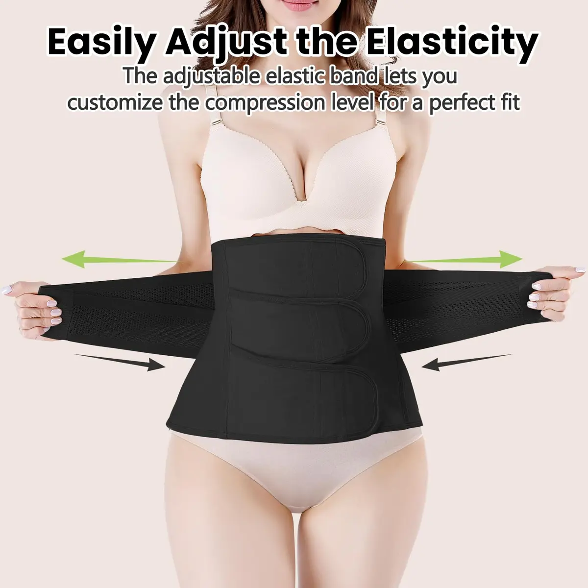 Gepoetry Postpartum Recovery Belt Belly Wrap for C-Section & Natural Birth - Black, L (33"-40" Waist) - view 5