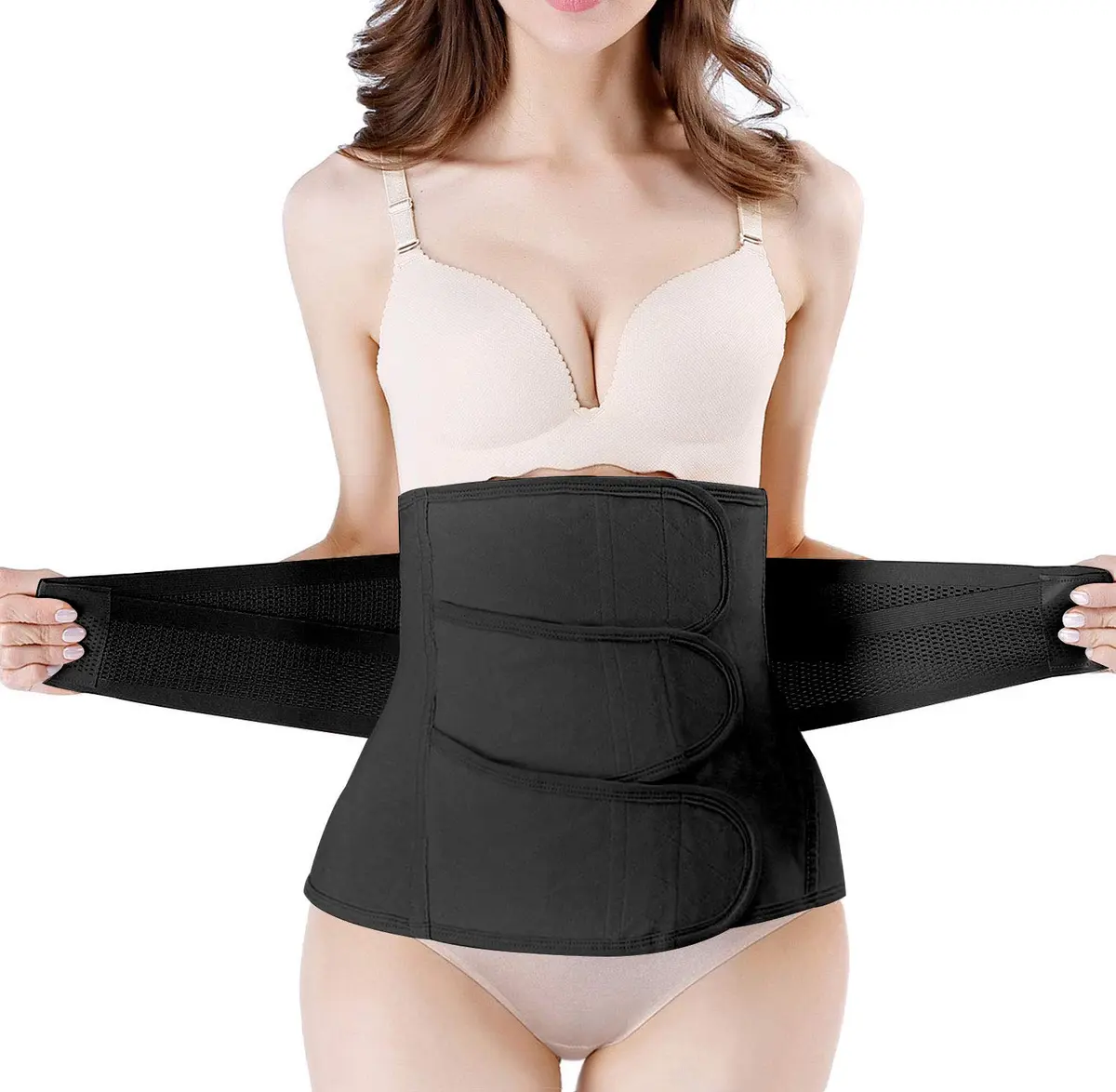 Gepoetry Postpartum Recovery Belt Belly Wrap for C-Section & Natural Birth - Black, L (33"-40" Waist) - main product image