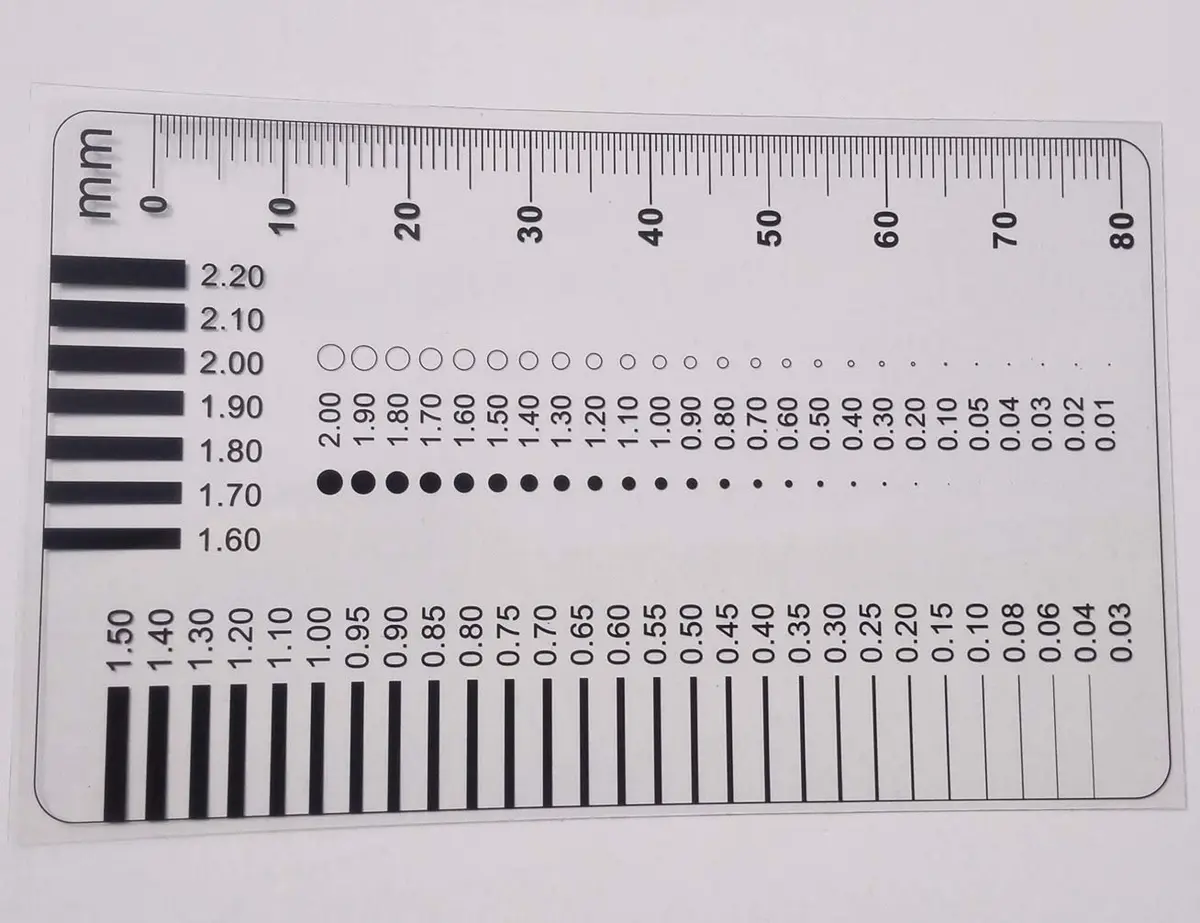 Wintersweetex High-Precision Polyester Size Estimation Chart SEC Scratch Measure (2220d) | Accurate Photographic Technology for Quality Inspection - view 5