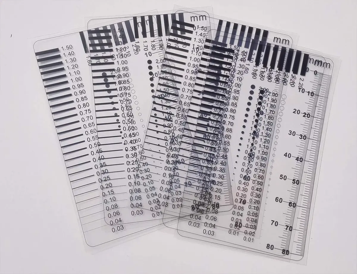 Wintersweetex High-Precision Polyester Size Estimation Chart SEC Scratch Measure (2220d) | Accurate Photographic Technology for Quality Inspection - view 2