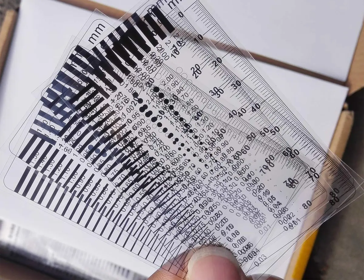 Wintersweetex High-Precision Polyester Size Estimation Chart SEC Scratch Measure (2220d) | Accurate Photographic Technology for Quality Inspection - view 3