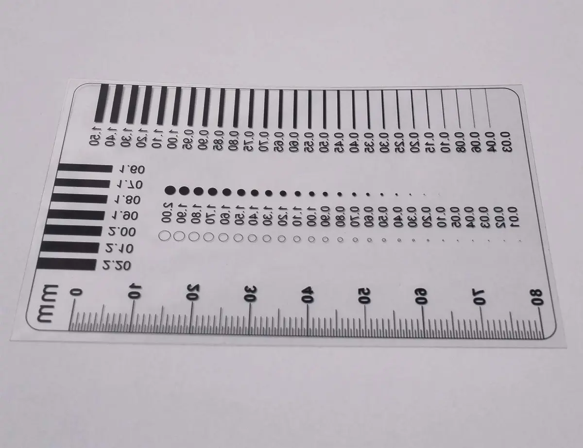 Wintersweetex High-Precision Polyester Size Estimation Chart SEC Scratch Measure (2220d) | Accurate Photographic Technology for Quality Inspection - view 4