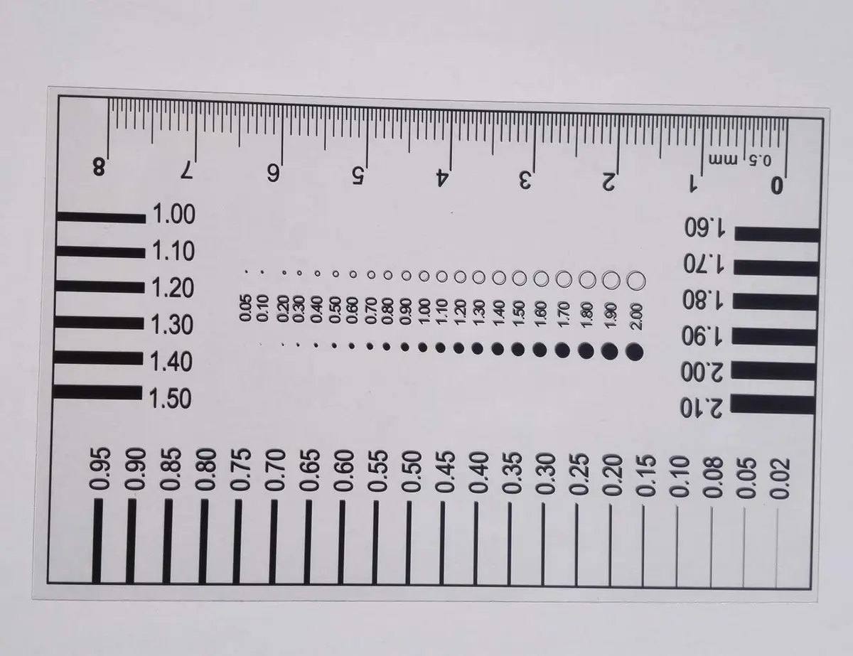 Wintersweetex High-Precision Polyester Size Estimation Chart SEC Scratch Measure Defect Compare Stain Test Film Dot Gauge Spot Meter (2120) | Accurate Photographic Technology - view 5
