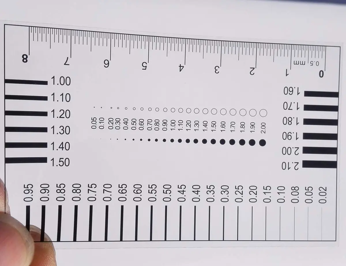 Wintersweetex High-Precision Polyester Size Estimation Chart SEC Scratch Measure Defect Compare Stain Test Film Dot Gauge Spot Meter (2120) | Accurate Photographic Technology - view 4