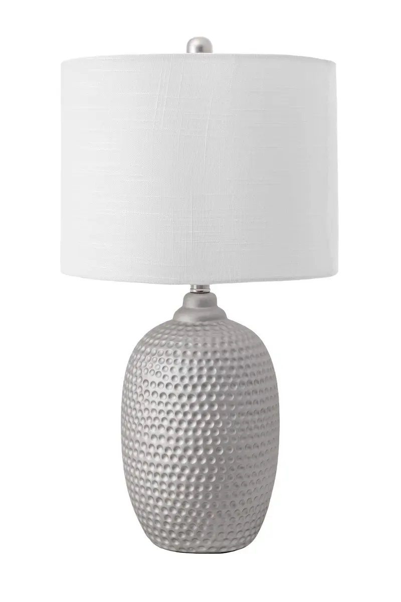 nuLOOM Oakland 21" Metal Table Lamp | Modern Design with 3-Way Switch, Gray Finish - view 4