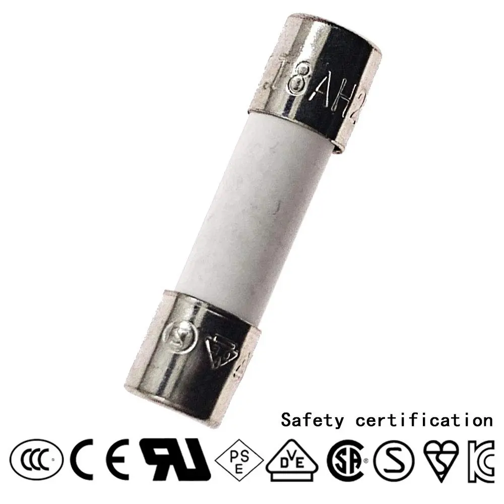 ChengHongXing Ceramic Fuse 8A 250V | Slow-Blow, 5x20mm, 10pcs, Certified for Safety - view 2