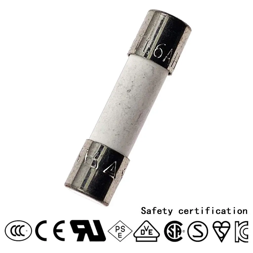 ChengHongXing Ceramic Fuse T1.6A 250V | Slow Blow, 5x20mm, 10pcs - view 2