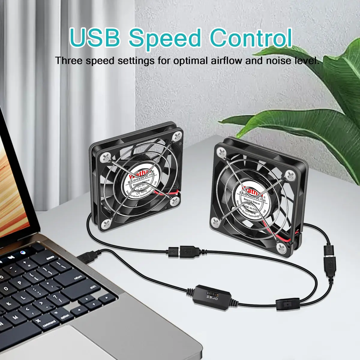 Wathai 60mm x 10mm USB Computer Fan 5V | Variable Speed Cooling for DIY & Electronics - view 5