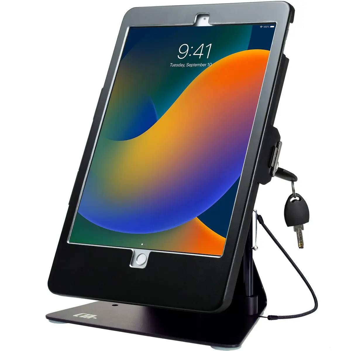 CTA Digital Dual Security Kiosk Stand with Locking Case for iPad 7th/8th/9th Gen 10.2" | Anti-theft, 360° Rotation, Secure Mounting - main product image