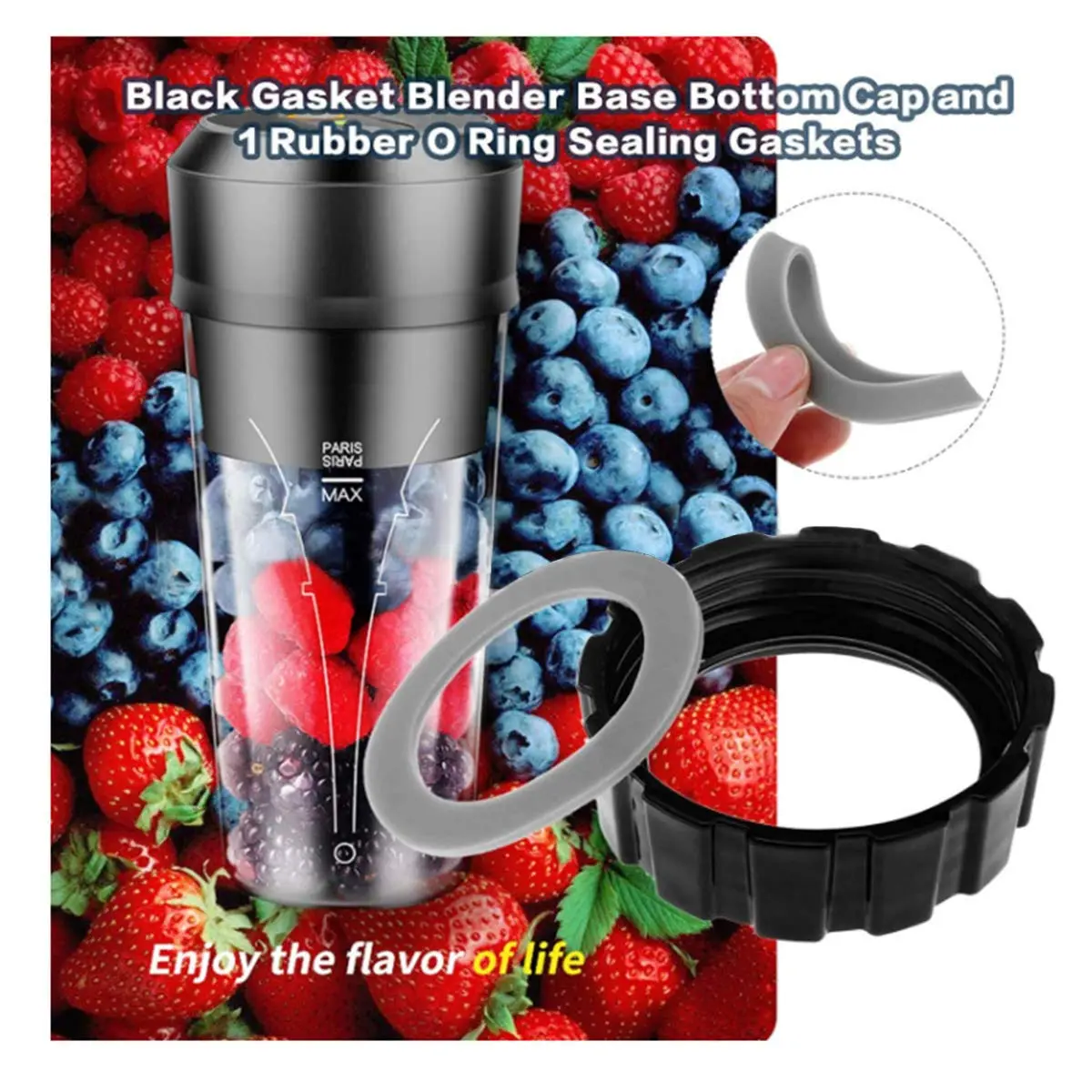 Aooba Blender Replacement Parts Set with 4-Point Blade, Jar Base, and 2 O-Ring Seals for Hamilton Beach Blenders | 13 cm (5 Inch) Diameter - view 7