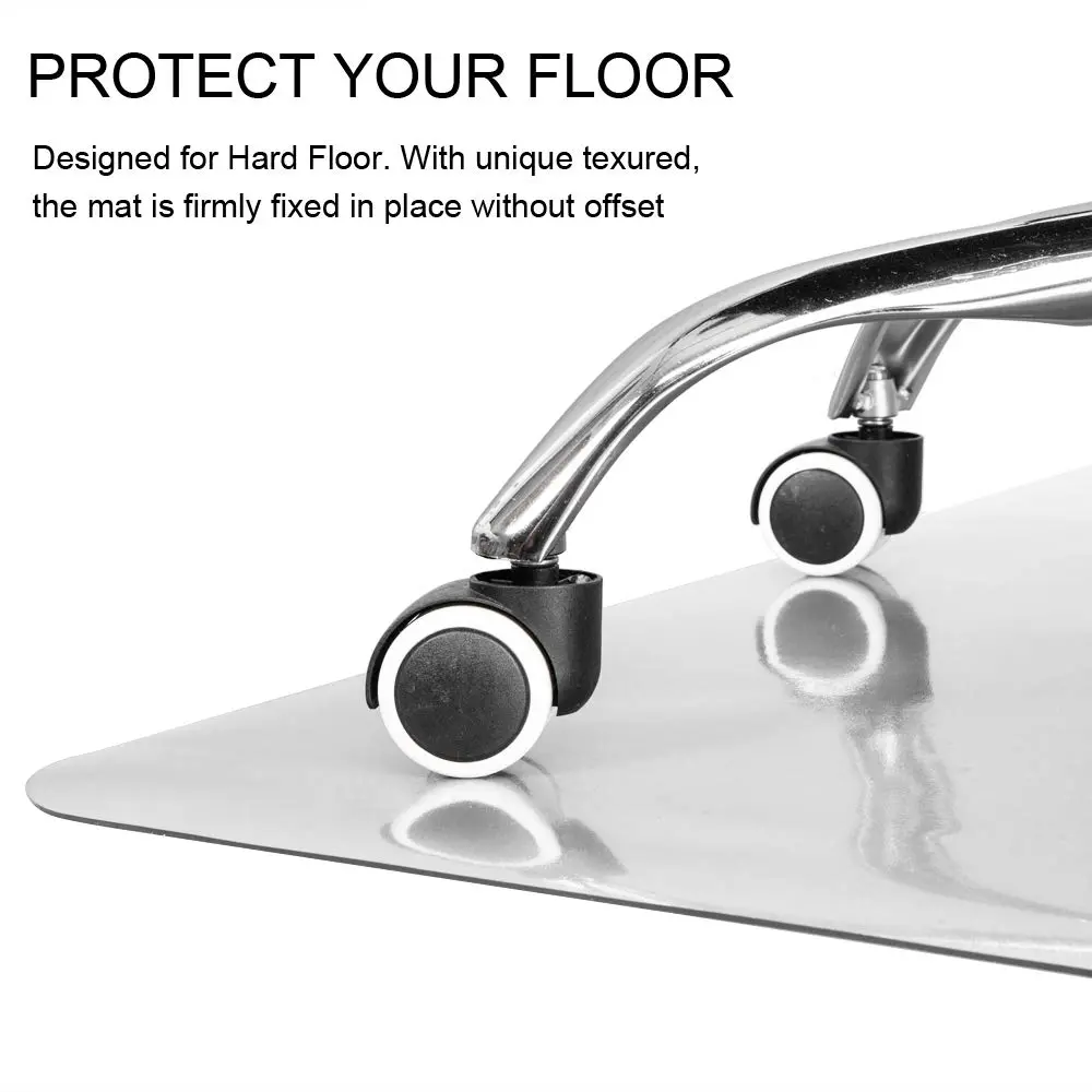Kuyal Clear Chair Mat for Hardwood Floor 76cm x 122cm (30" x 48") | Protects Floors from Scuffs & Scratches - view 4