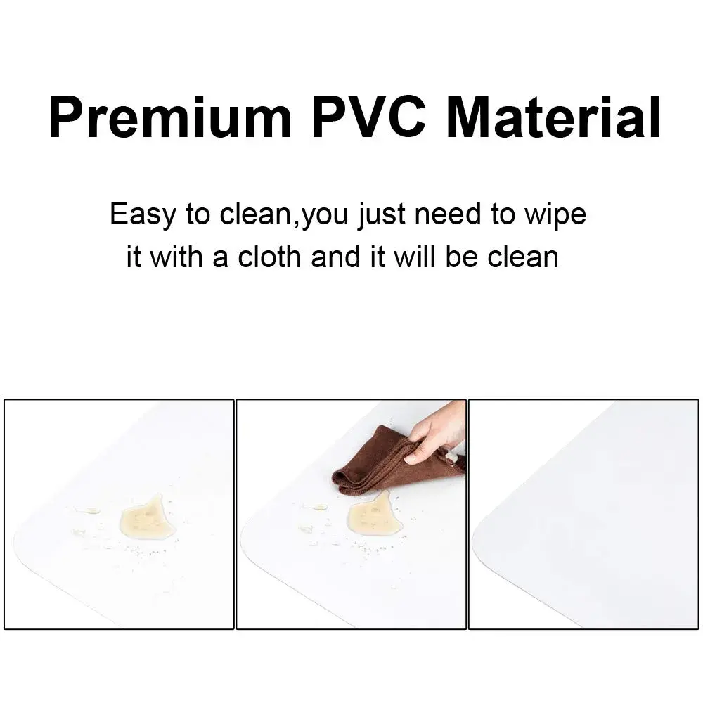Kuyal Clear Chair Mat for Hardwood Floor 30 x 48 inches Rectangle | Protects Wood, Tile, Laminate Floors - view 6