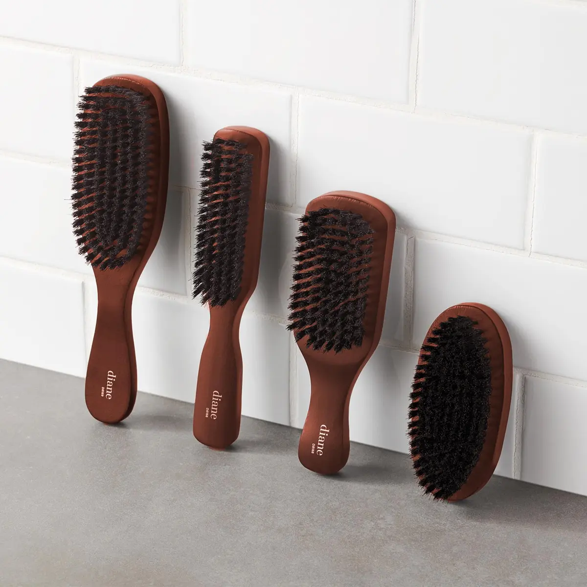 Diane Reinforced Boar Bristle Club Wave Brush for Men & Barbers – Medium Bristles for Thick & Curly Hair – 7.5" L x 2.1" W - view 5
