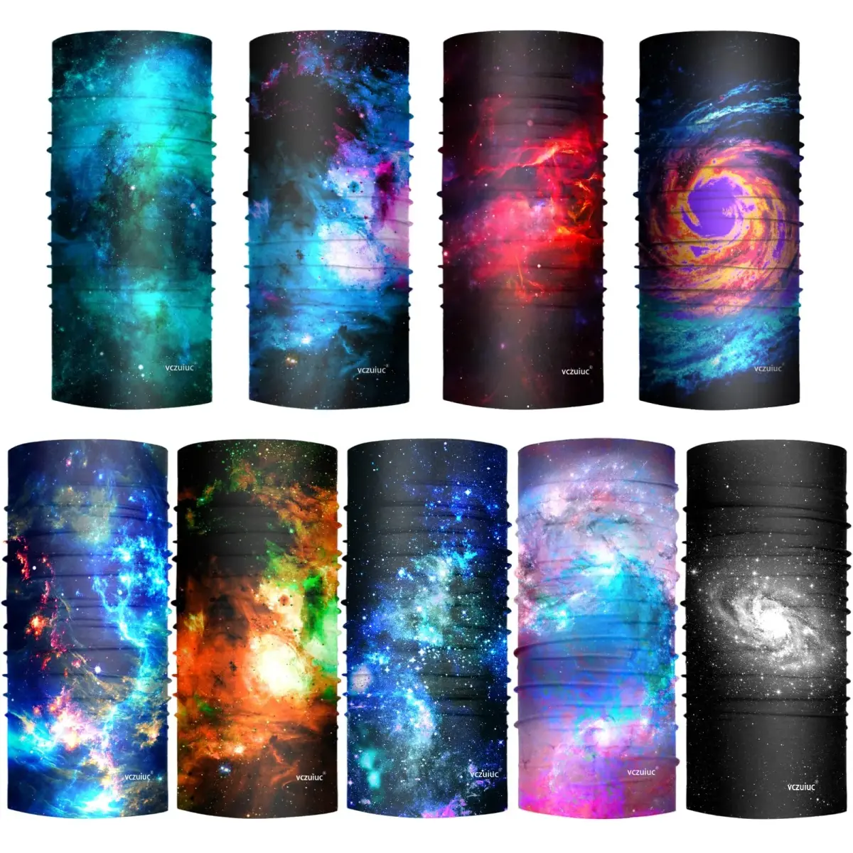VCZUIUC Galaxy 2 Headwear Bandana 9 Pack | Multi-functional Neck Gaiter & Head Wrap for Men & Women - view 2