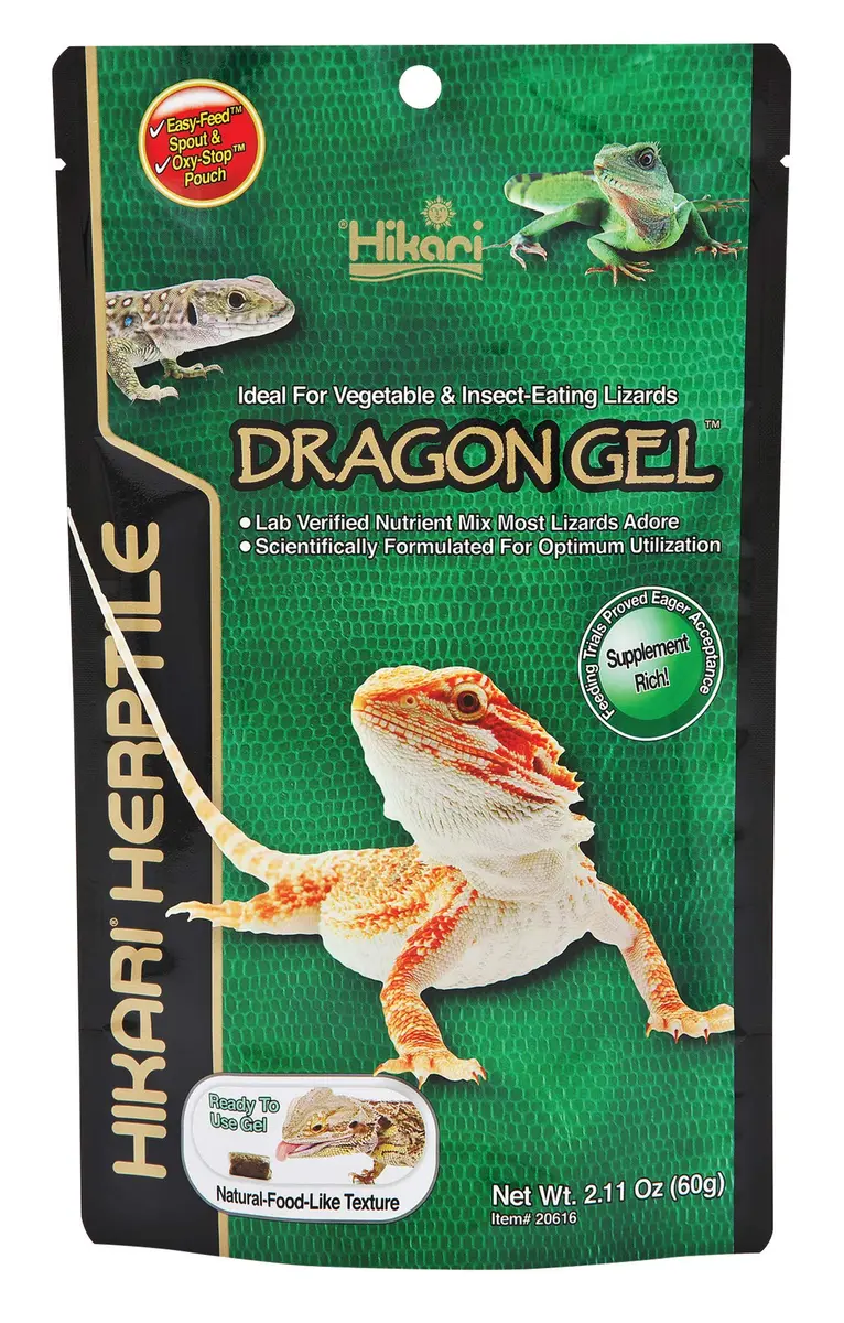 Hikari Herptile Ready-to-Use DragonGel™ Paste Diet for Insect & Vegetable-Eating Lizards, 60g | Complete Omnivorous Reptile Nutrition - main product image
