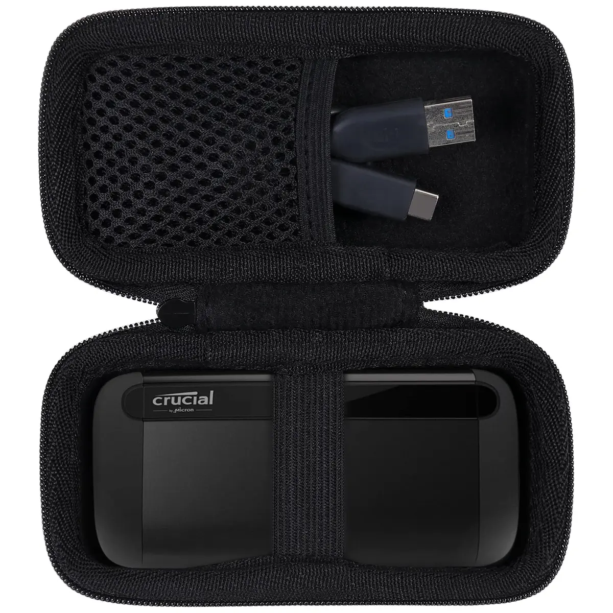 Aenllosi Hard Carrying Case for Crucial X8 SSD 1TB/2TB/4TB/500GB | Shock & Waterproof Protection (120 chars) - main product image