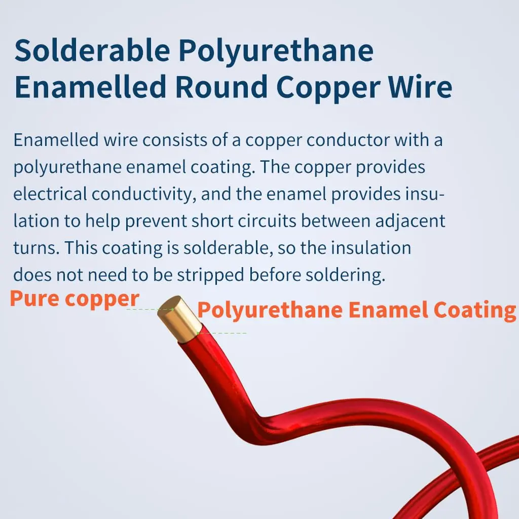 BNTECHGO 38 AWG Magnet Wire 4 oz Red Enameled Copper Wire 0.0039" (0.10mm) | High-Quality Copper Coil for DIY & Engineering - view 3