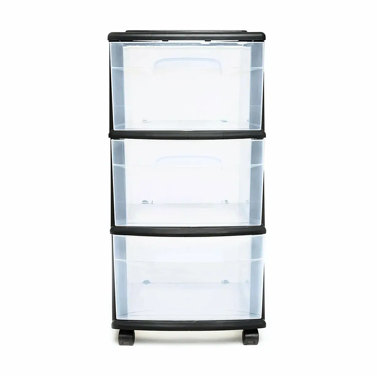 Homz 3 Drawer Plastic Storage Cart Organizer, Clear Drawers, Black Frame | Versatile Home & Office Storage Solution - view 9
