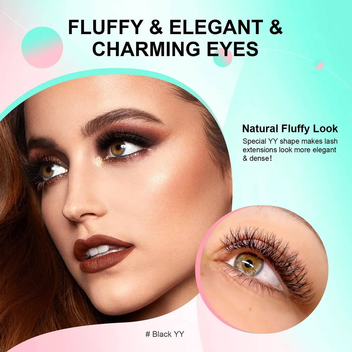 NAGARAKU YY Lash Extensions 0.07 D Curl 8-15mm Mix 4D Premade Fans Faux Mink | Handmade Wispy Volume Lashes for Professional Use - view 9