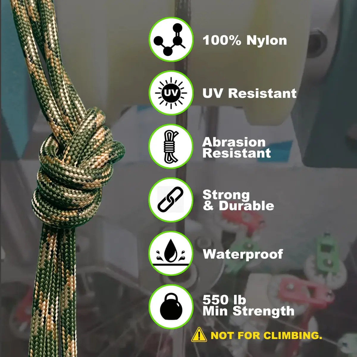 aufodara Paracord Rope 4 Pieces 6Meter | Multifunctional DIY Crafting Cord, 4mm Diameter, High Load Capacity - view 3