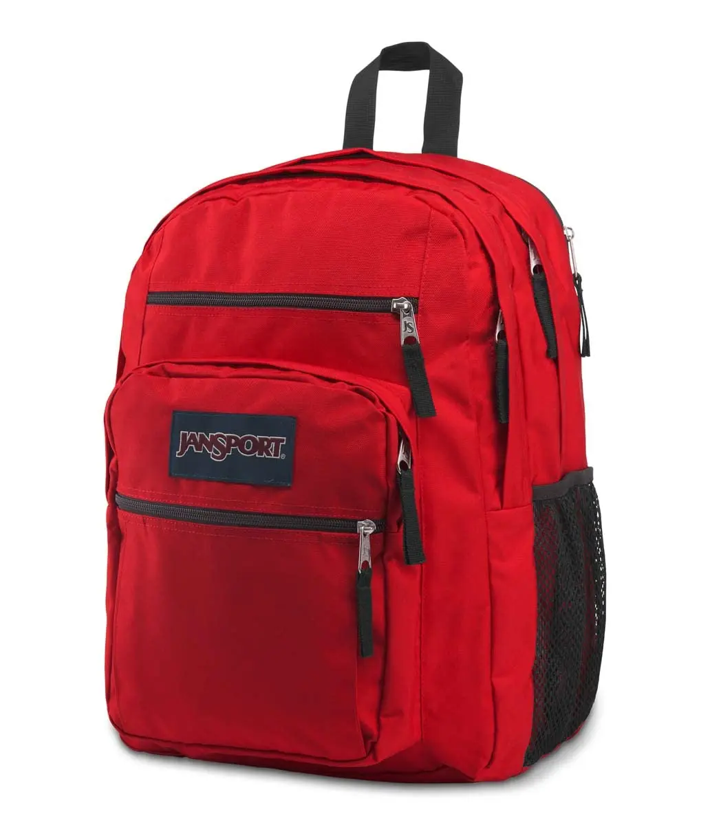 JanSport Big Student Laptop Backpack 34L (17" x 13" x 7.5") | Red Tape - main product image