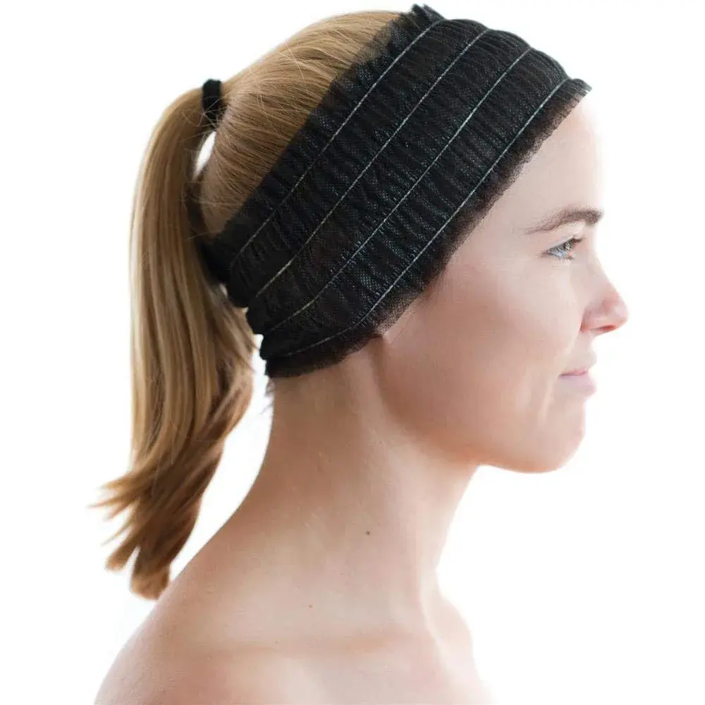 LIFESOFT Disposable Facial Spa Headbands Individual Wrapped Case of 1000 | Black, 1000 Count - view 3